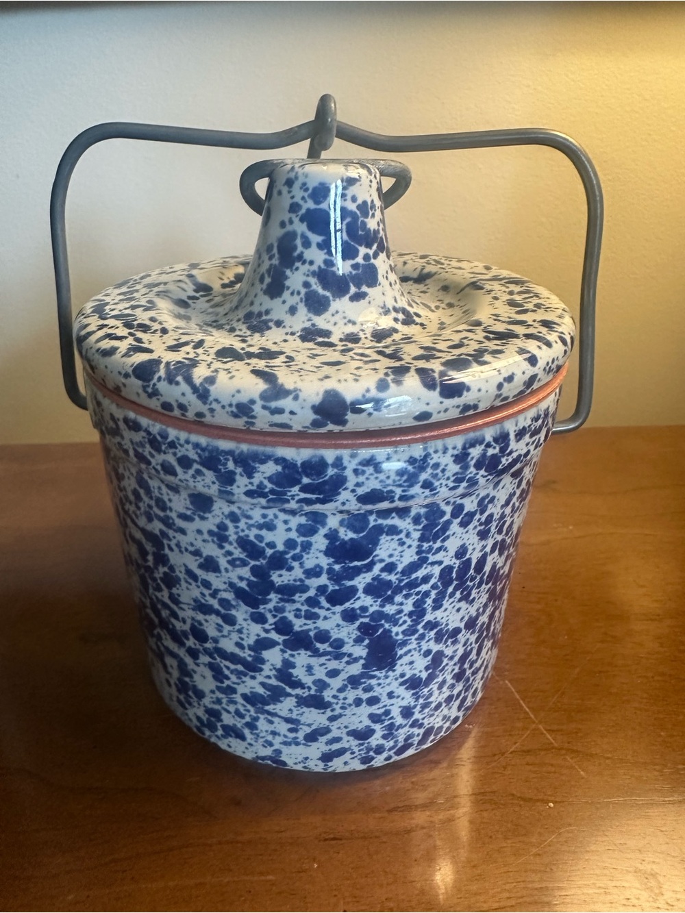 Vintage Stonewear Speckled Crock